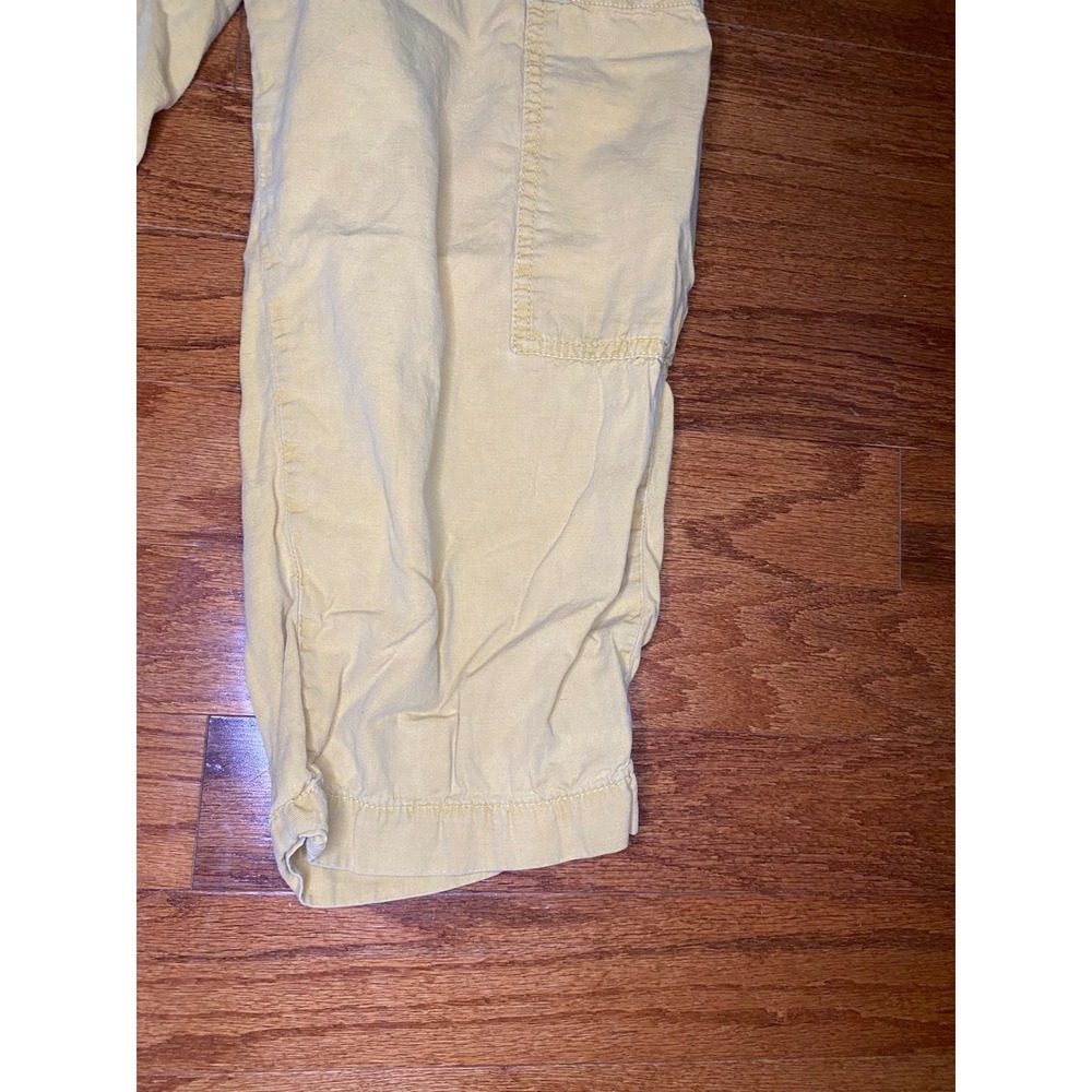 Zara Light Brown Cargo Pants with‎ Linen Size 6 - Picture 3 of 14